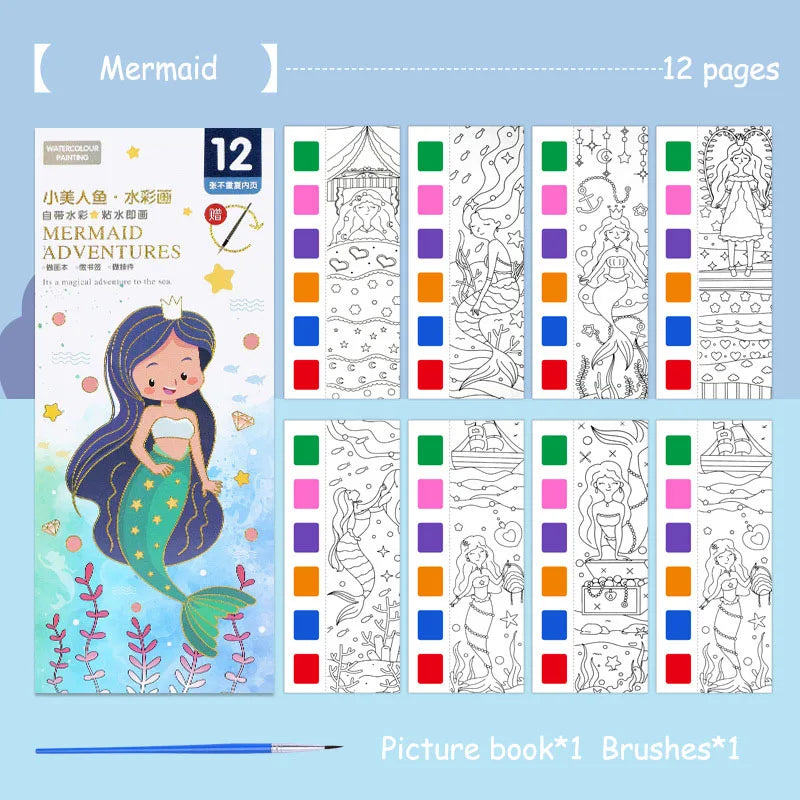 A picture book titled Mermaid Adventures featuring illustrations and watercolor paintings for kids.