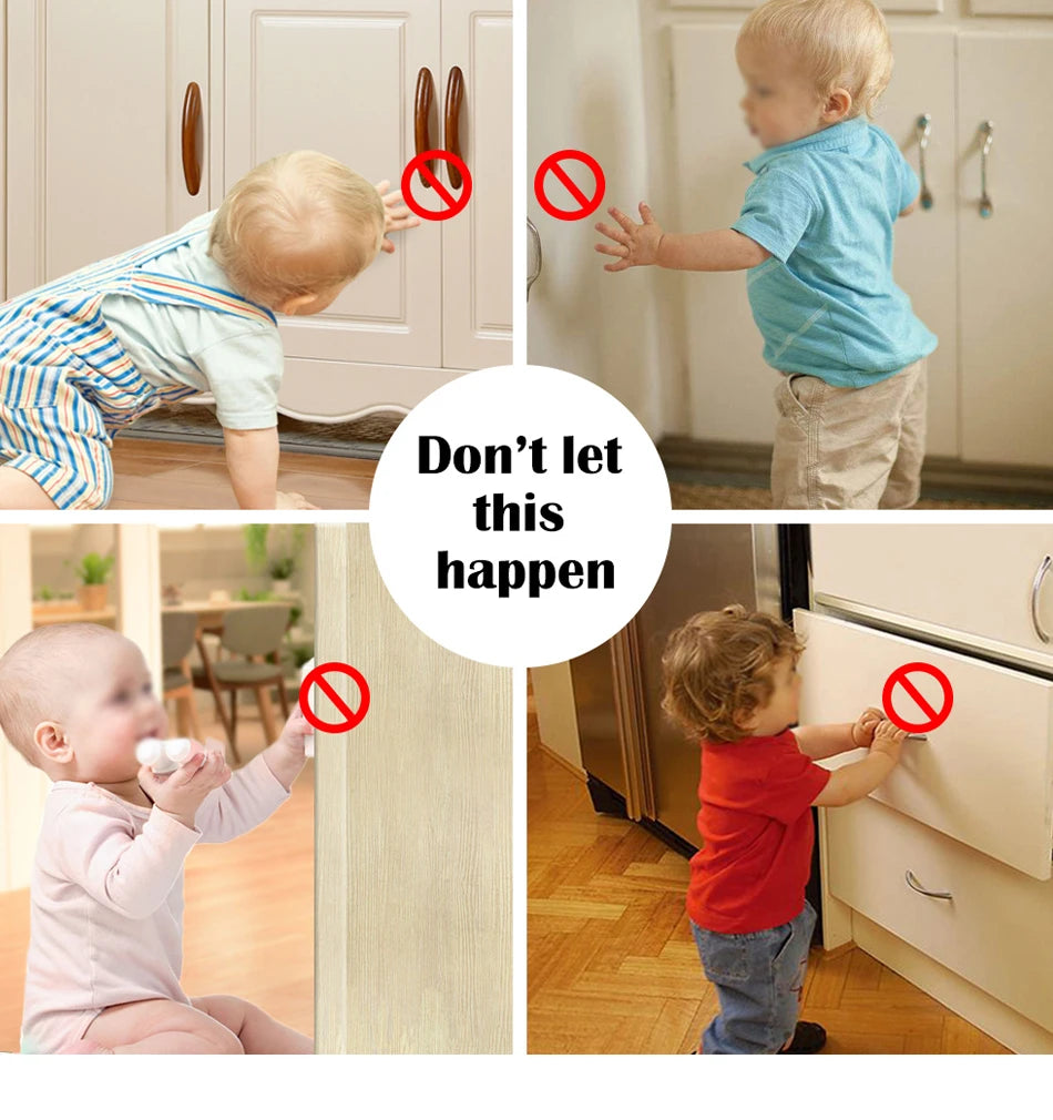Magnetic Child Safety Cabinet Lock with Key