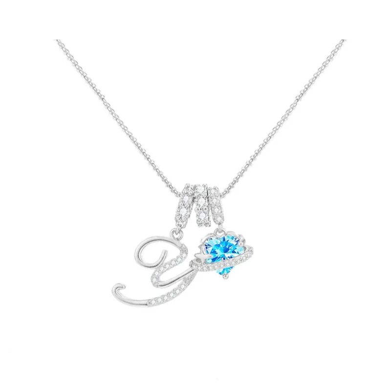 Heart-Shaped Initial Pendant Necklace