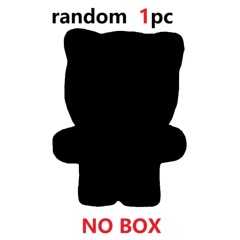 Black silhouette of a plush doll pendant blind box with no box.