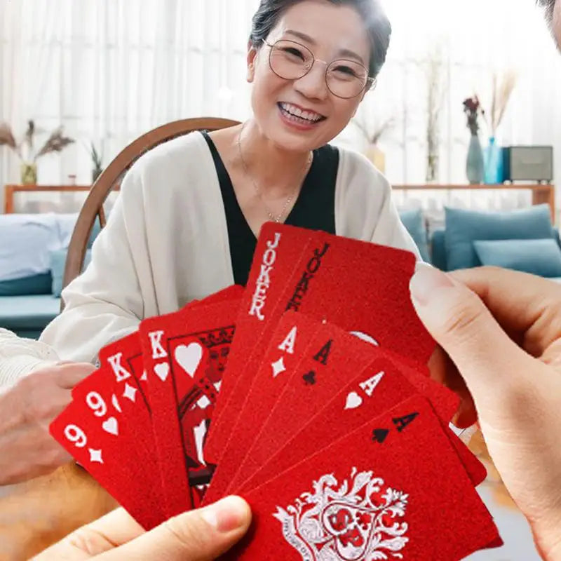 Waterproof Red Playing Cards for Poker & Parties