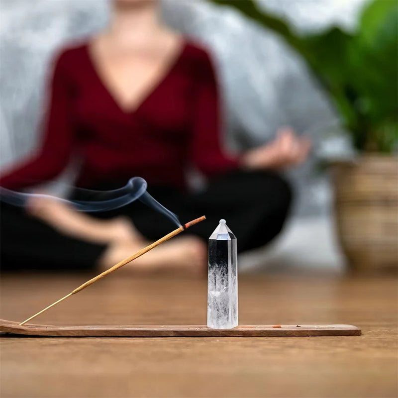 Natural Clear Quartz Crystal Tower