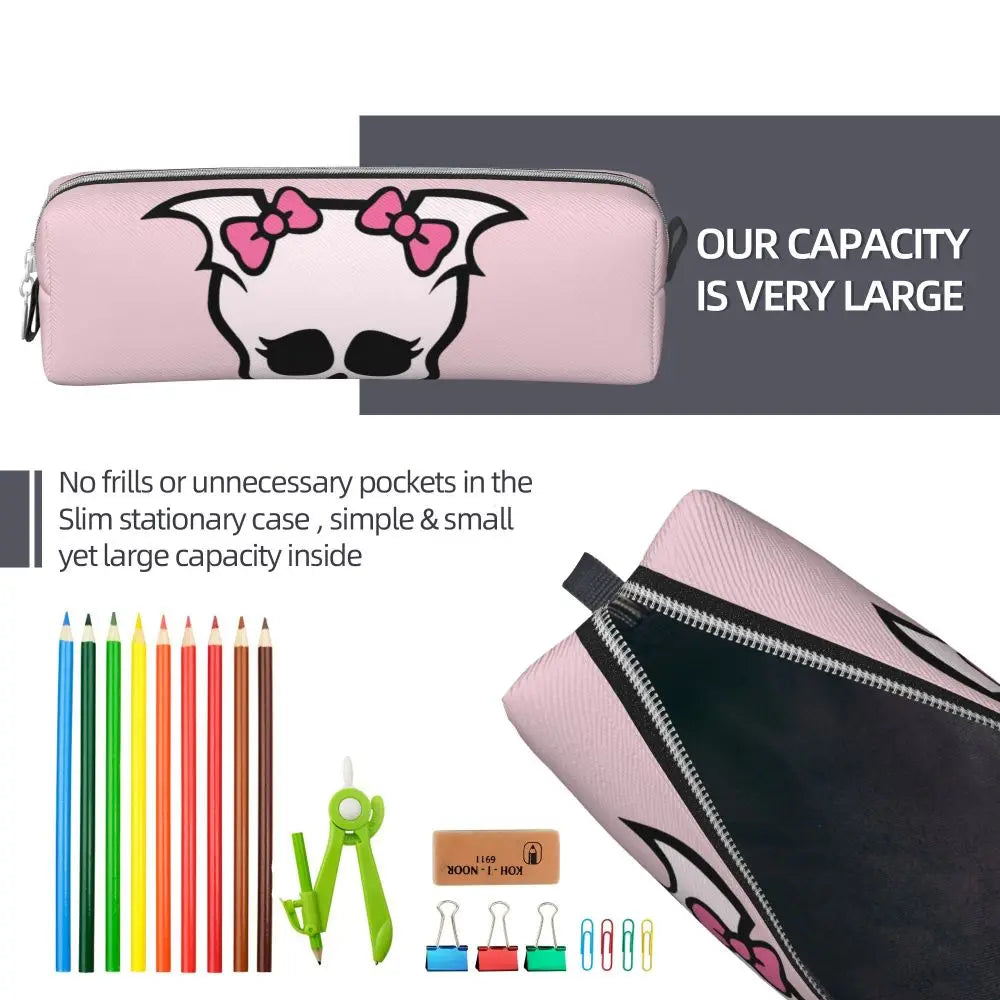 Monster High Pink Pattern Pencil Case