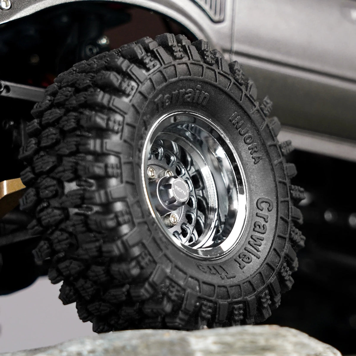 INJORA 1.0" Modular Beadlock Wheels for 1/18 1/24 RC Crawlers - Brass & Aluminum