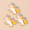 Enamel Rainbow Horse Charms for DIY Jewelry Making