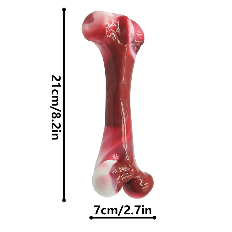 Bacon-Scented Rubber Chew Bone for Dogs
