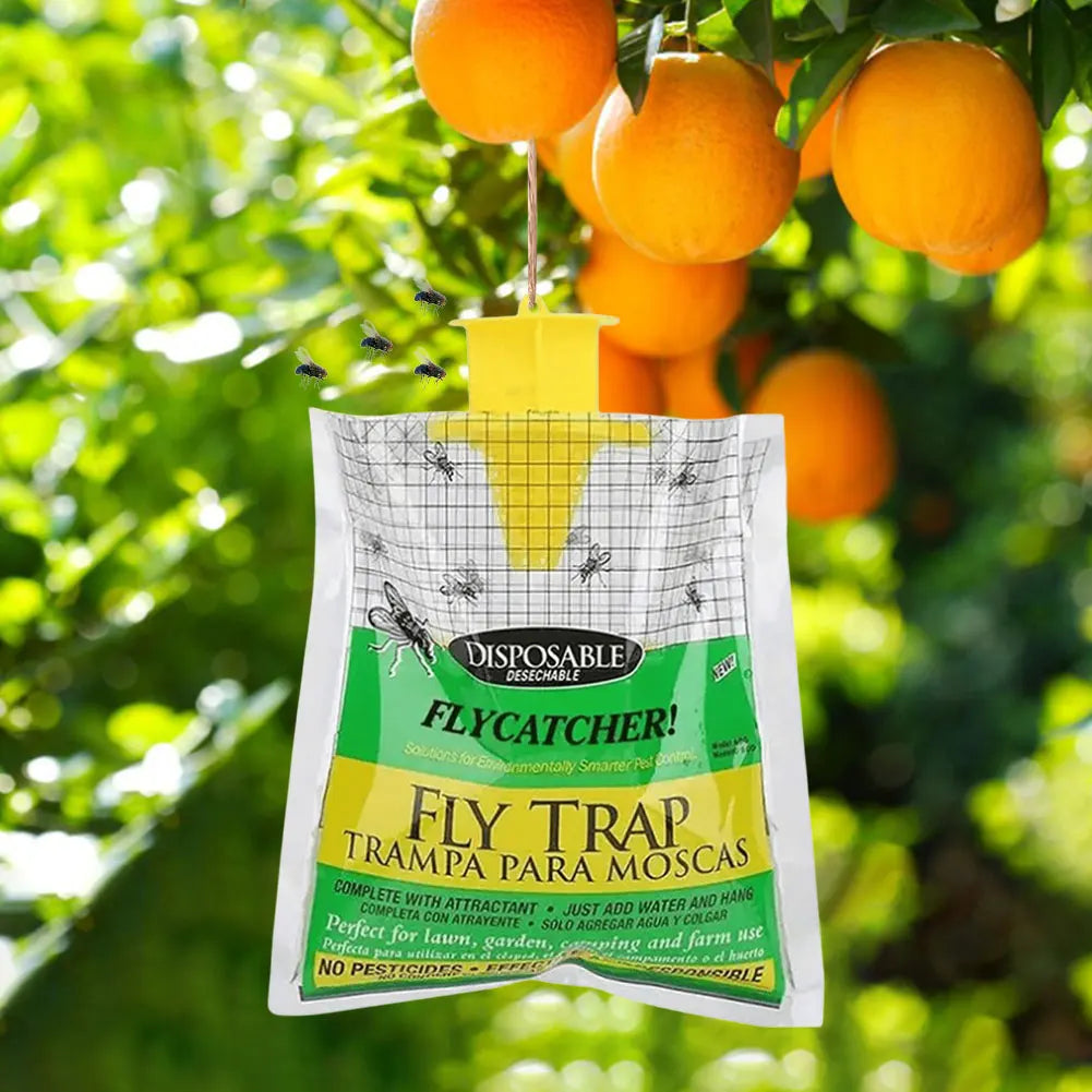 Hanging Disposable Fly Trap Bag with Bait