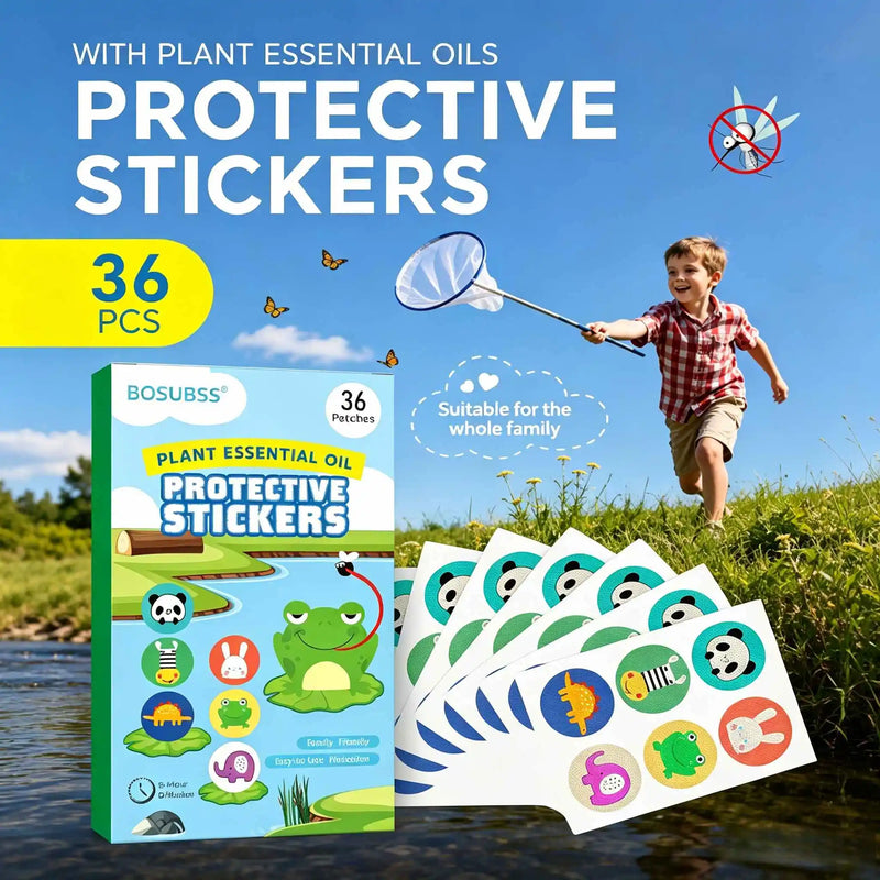 Cartoon Plant Oil Mosquito Repellent Stickers for Kids