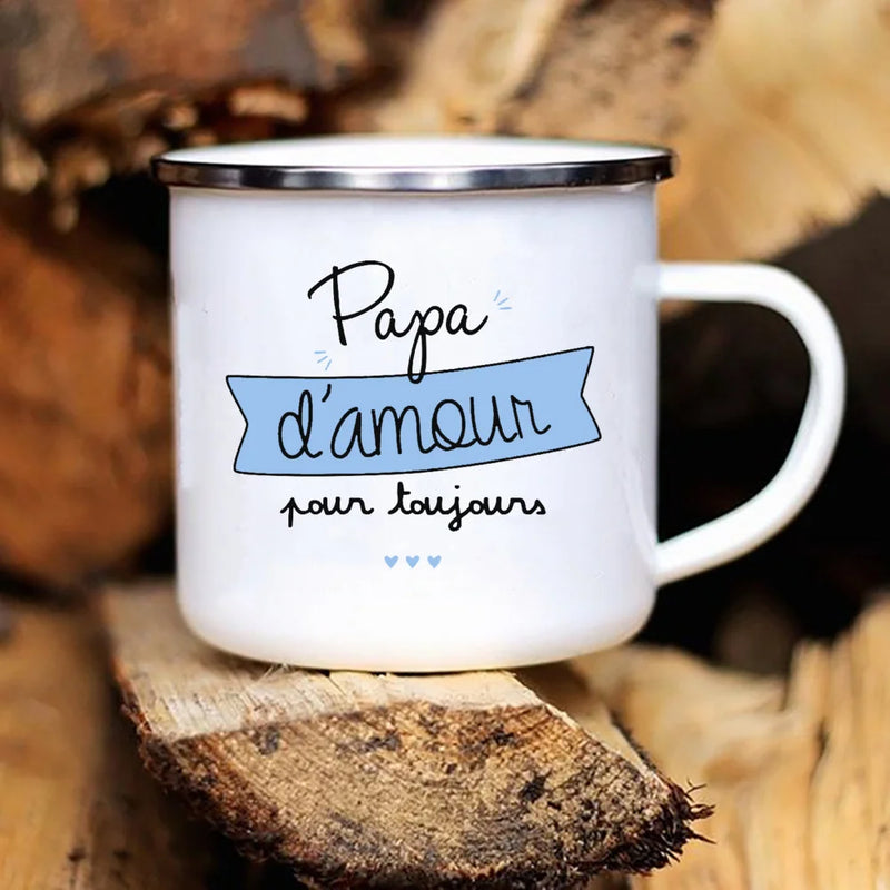 French-Style Enamel Camping Mug