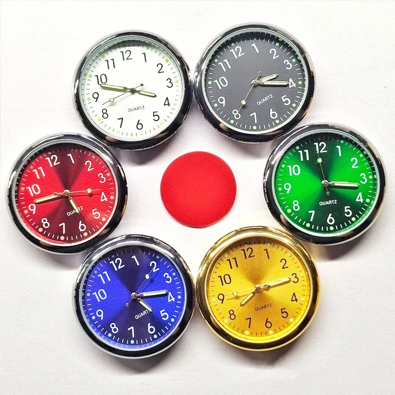 Mini Car Clock with Glow-In-The-Dark Dial and Air Vent Clip