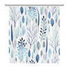 Floral Print Shower Curtain with Integrated Liner