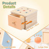 Montessori 4-in-1 Wooden Color Sorting & Shape Matching Box for Toddlers