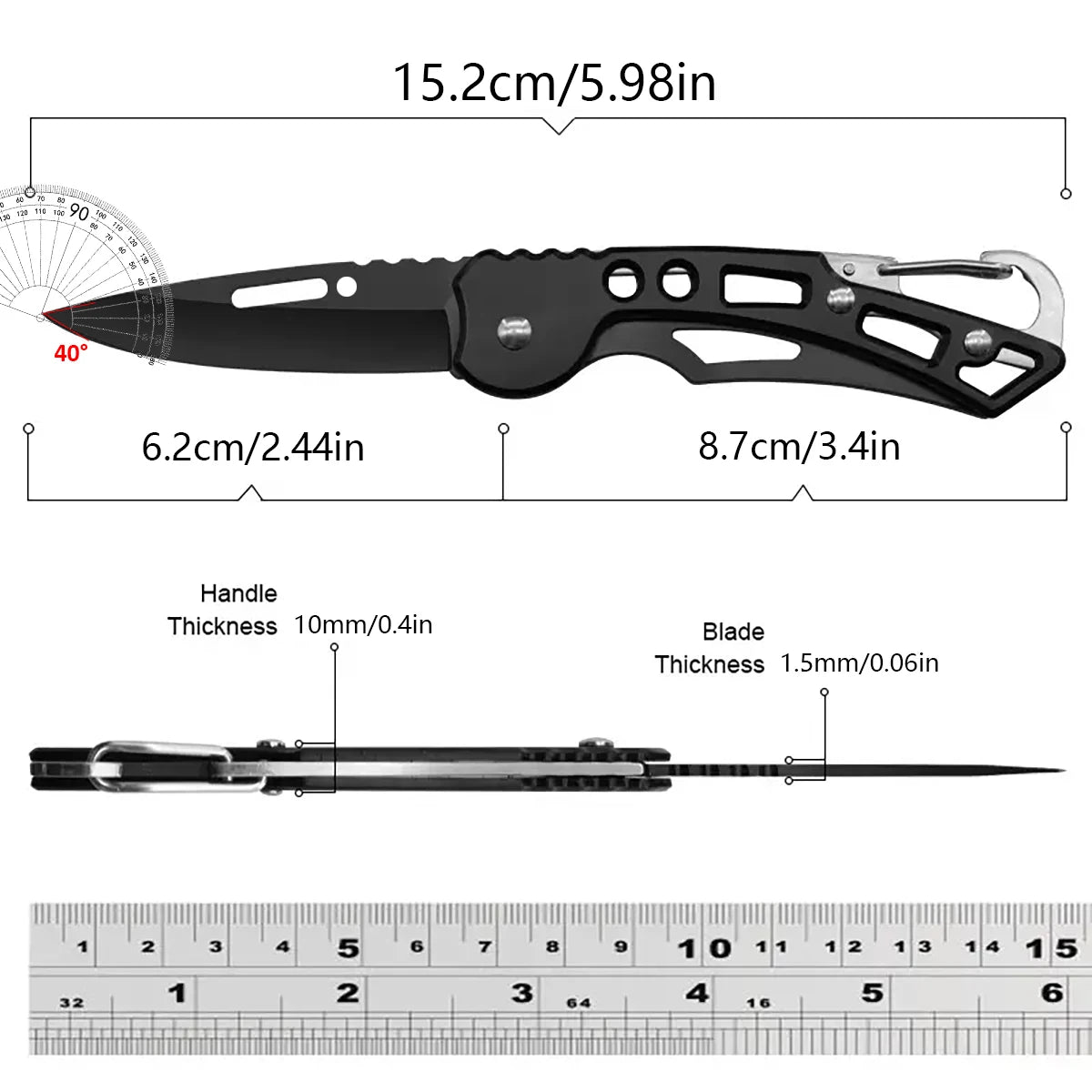Stainless Steel Folding Knife Set with Compact Design
