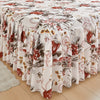 Floral Bed Skirt with Matching Pillowcases Set