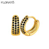 Minimalist CZ Huggie Hoop Earrings