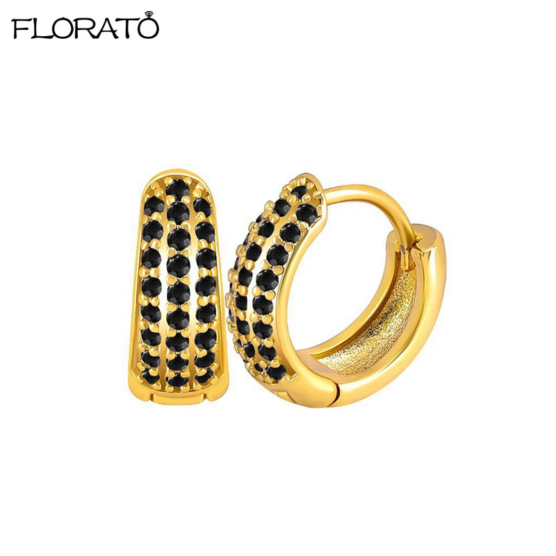 Minimalist CZ Huggie Hoop Earrings