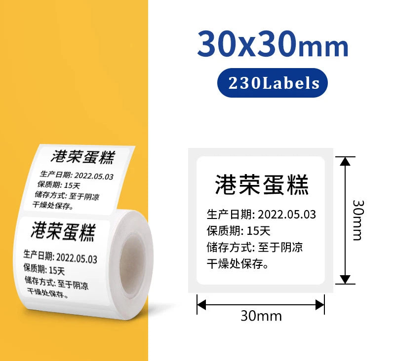 Self-Adhesive Thermal Label Rolls for Mini Printers