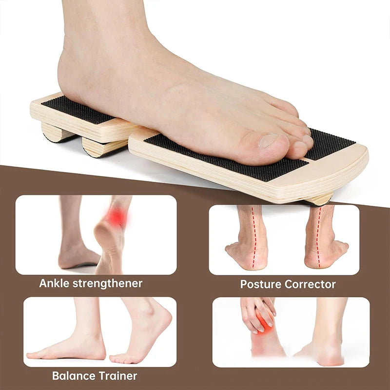 Walnuss-Holz Balance Board für Knöchel- & Propriozeptionstraining