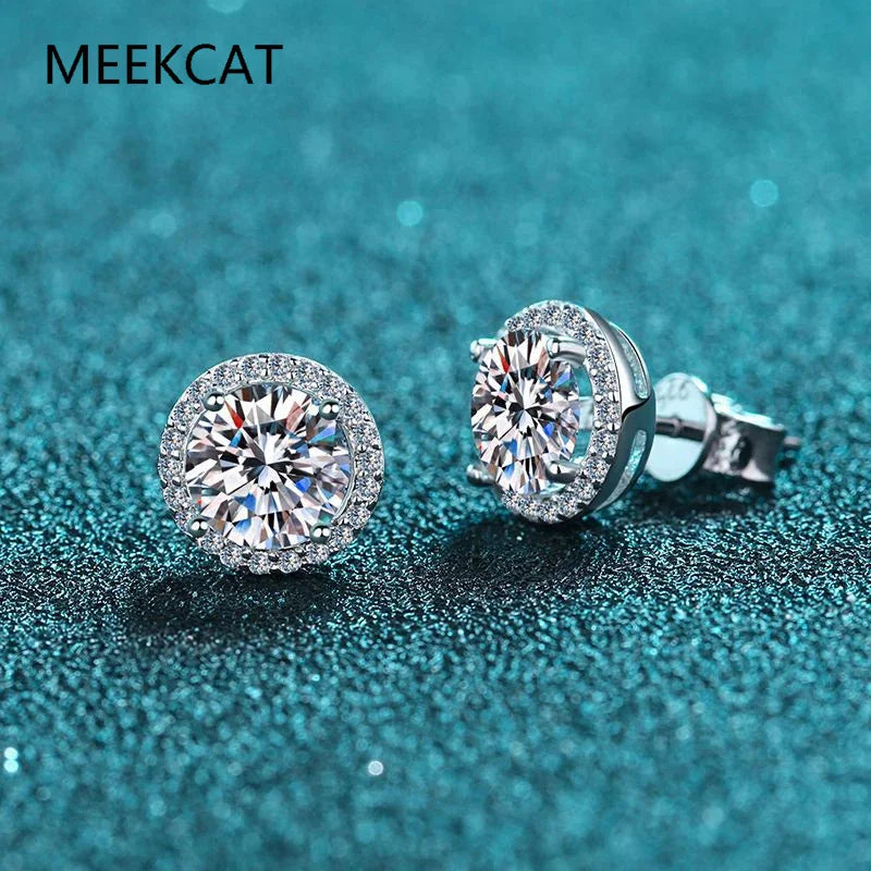 Dazzling Moissanite Stud Earrings
