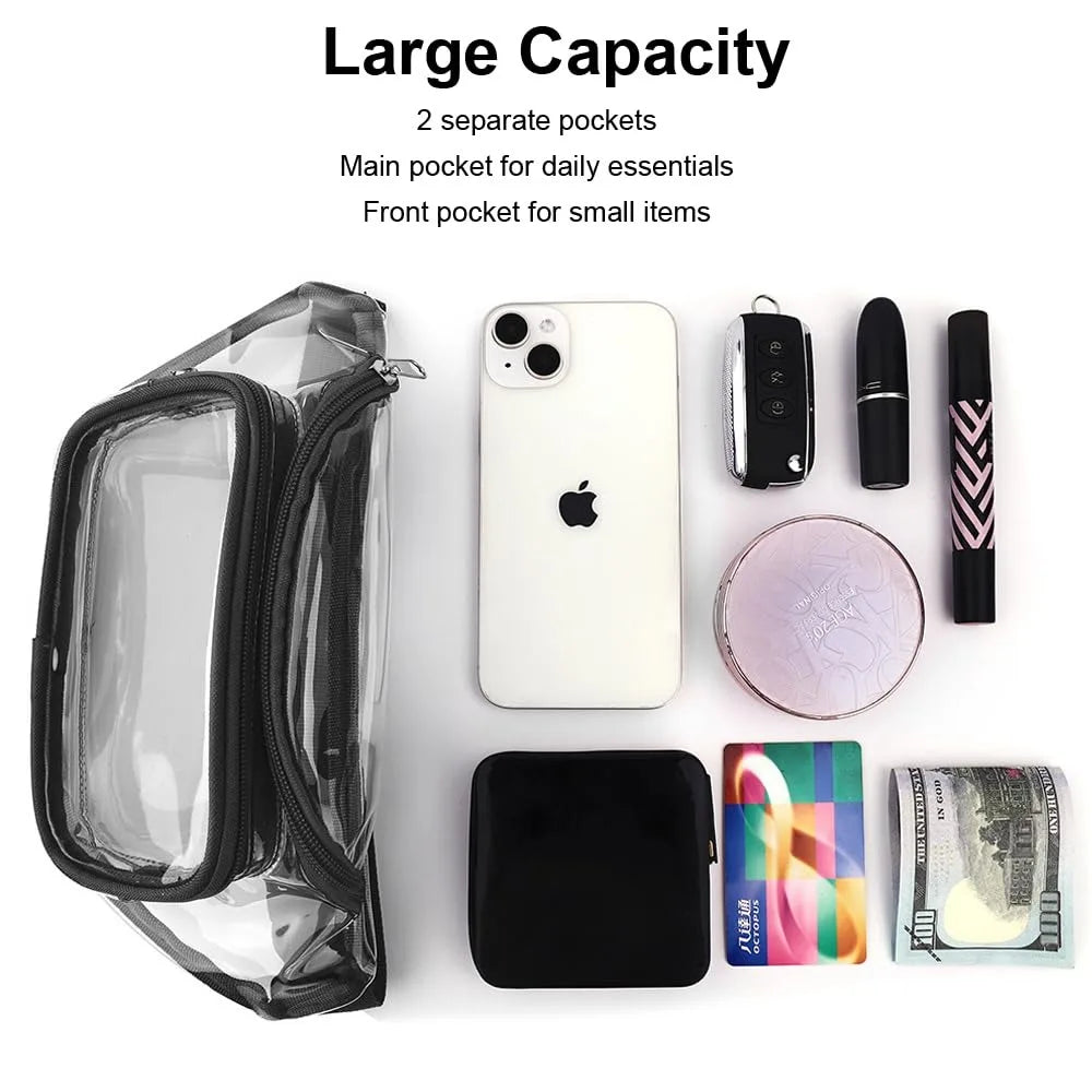 Clear Stadium-Approved Fanny Pack with Adjustable Strap