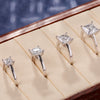 Princess Cut Moissanite Solitaire Ring in 925 Sterling Silver