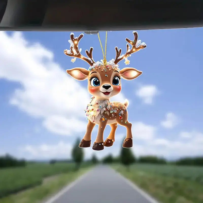Realistic Cat Car Rearview Mirror Pendant