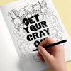 Adult Decompression Graffiti Coloring Book with 22 Unique Patterns