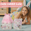 Soft Plush Bunny Keychain with Tin Case