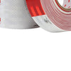 Roll of red and white reflective decals for trucks and vehicles