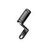 A black universal aluminum alloy phone mount designed for motorcycle and bicycle handlebars.