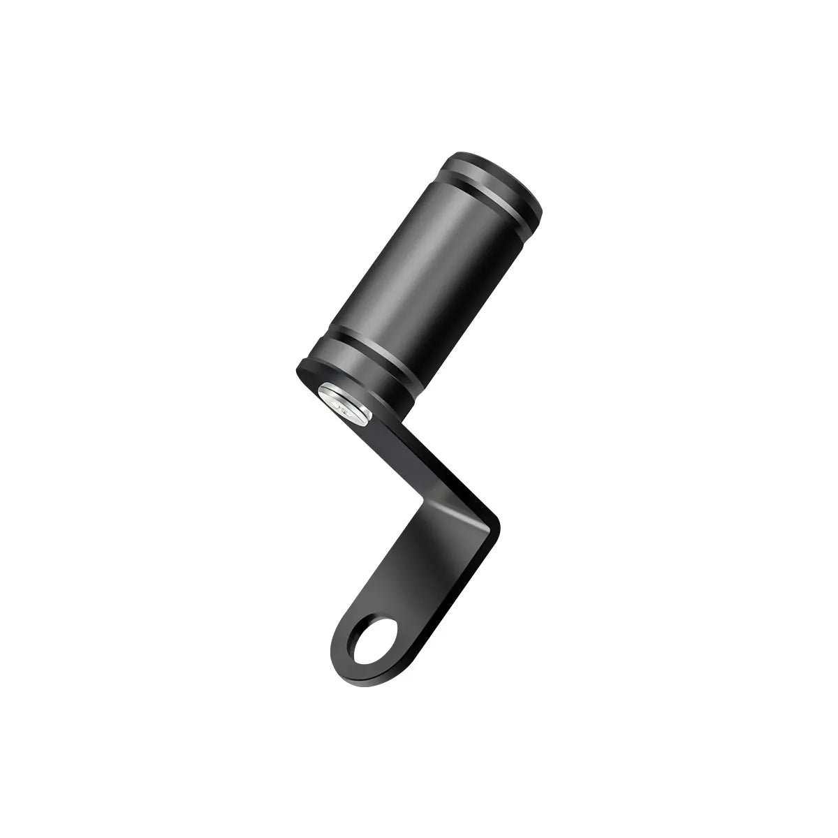 A black universal aluminum alloy phone mount designed for motorcycle and bicycle handlebars.