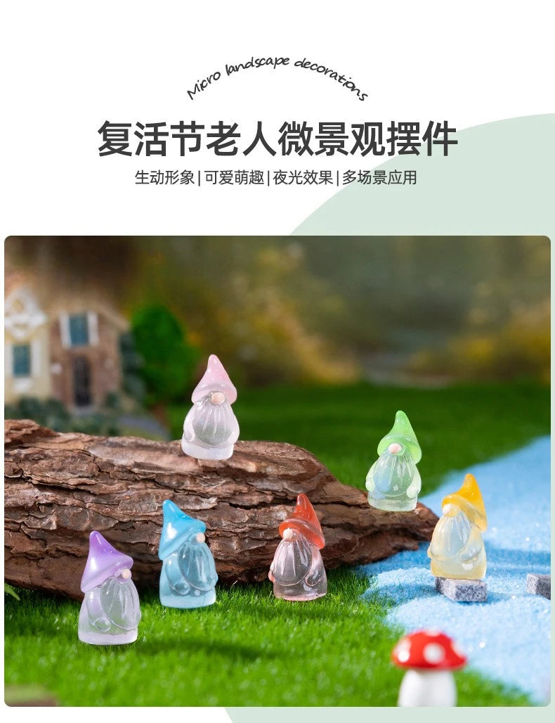 Luminous Fairy Garden Mini Gnomes for Enchanted Decor