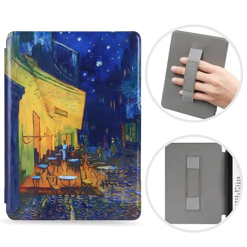 Premium Leather Case for Kindle Paperwhite (2024) with Hand Strap & Auto Sleep/Wake