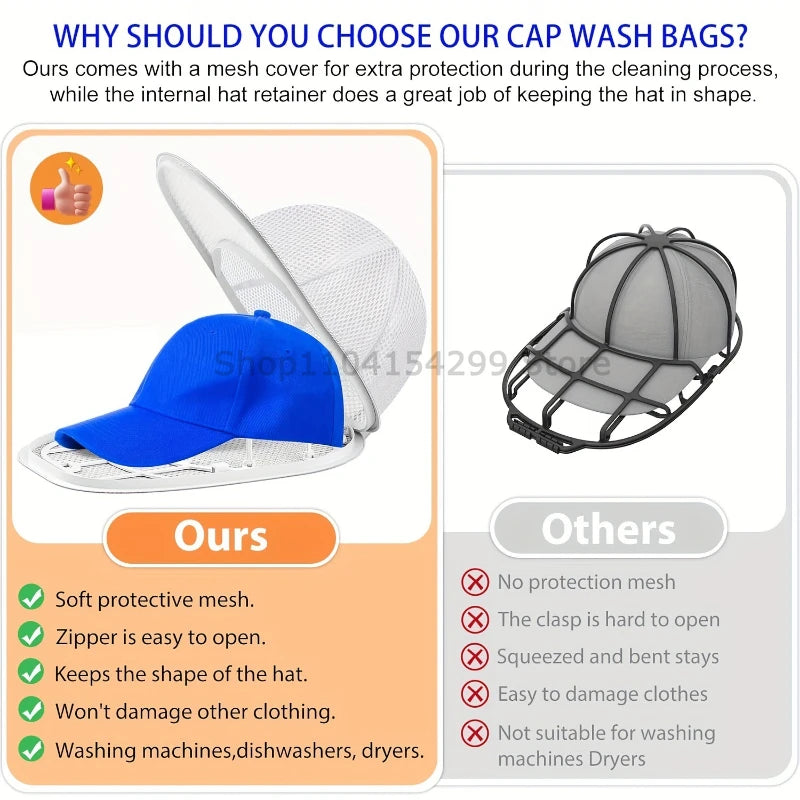 Hat Washing Cage with Soft Mesh Protection