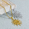 Spiral Sun Pendant Necklace