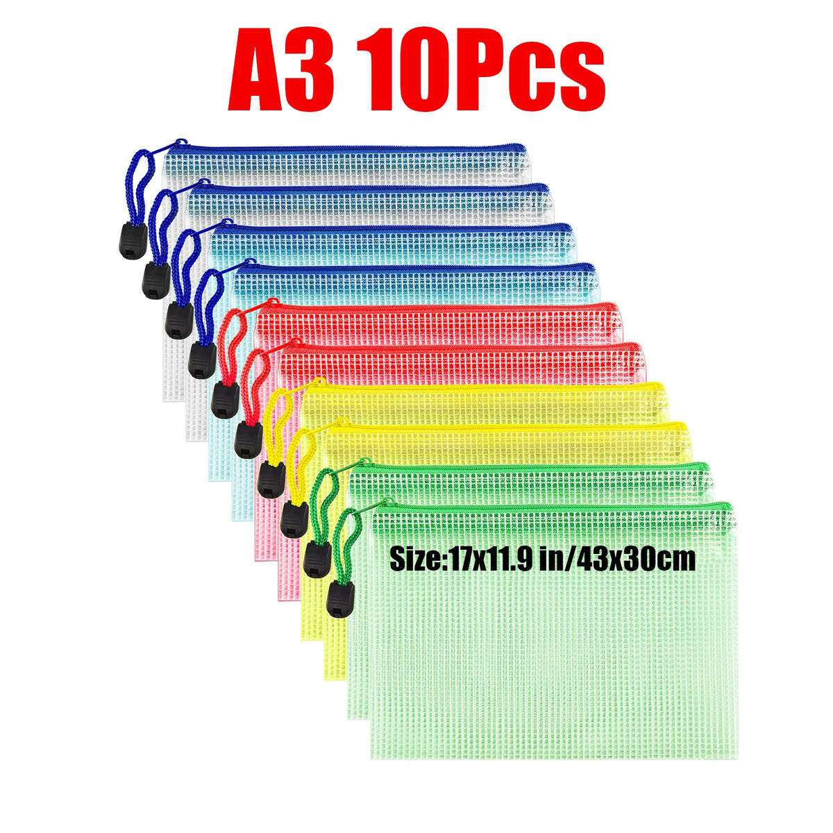 Clear Waterproof Zipper Document Organizer
