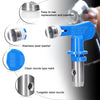A set of stainless steel and tungsten steel nozzles for a paint spray tool, showing ease of use and replacement.