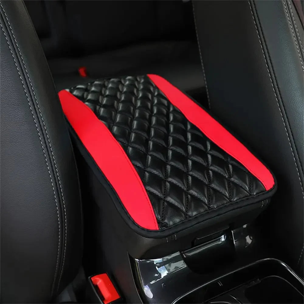 Universal Leather Car Armrest Cover with Non-Slip Padding