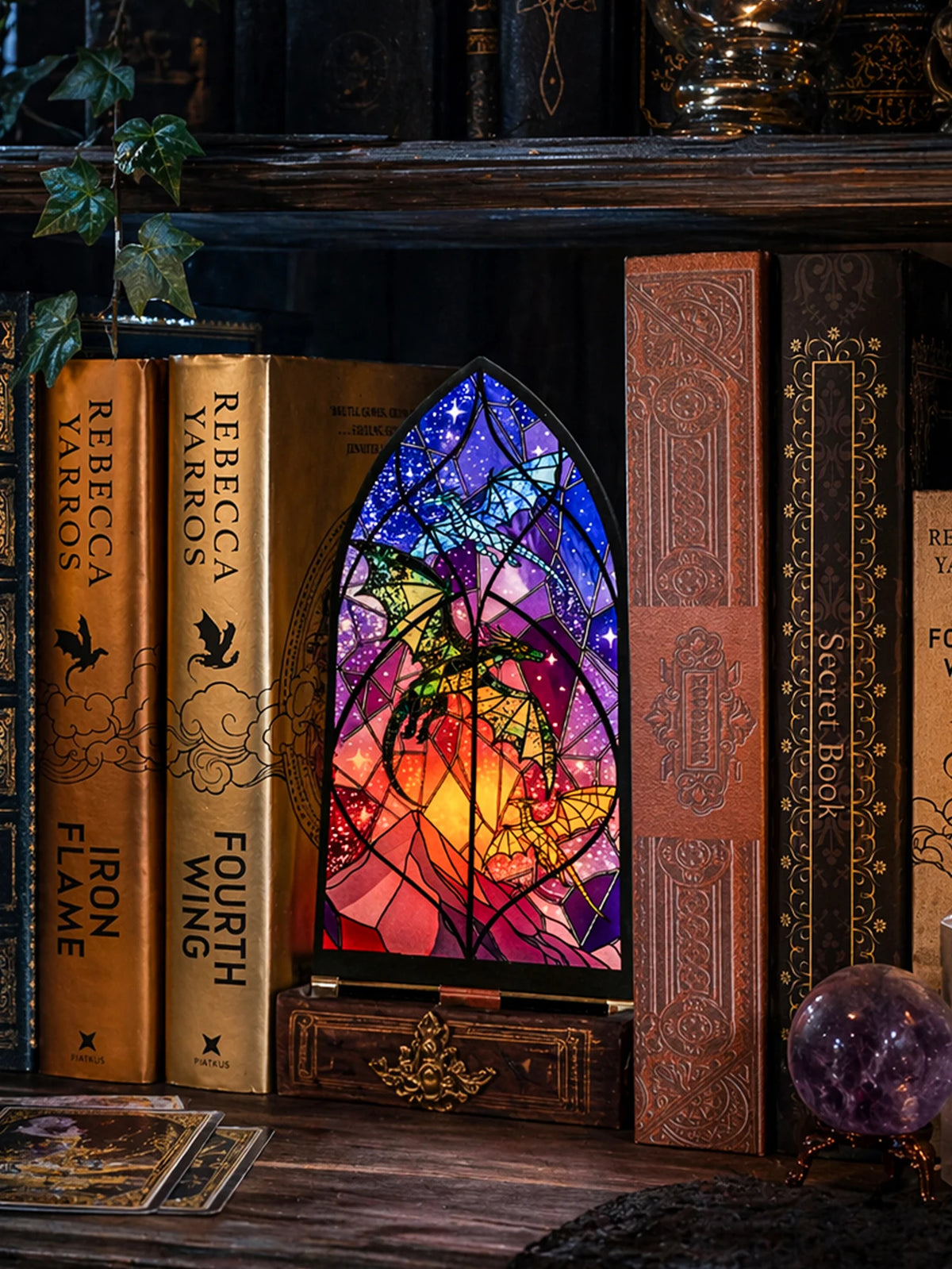 Acrylic Rose Gothic Arch Bookend for Bookshelf Decor