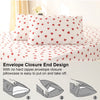 Red Heart Print Duvet Cover Set with Pillowcases