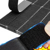 Black hook-and-loop tape for securing car mats or rugs, shown with a hand.
