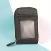Compact Zippered PU Wallet with Multiple Card Slots