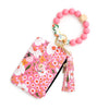 Floral Print PU Leather Wristlet Wallet with Card Holder