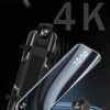 A 4K stream media-driving recorder device is shown with a display reading 10:50 and blue light rings on the ground.