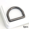 Stainless Steel D-Ring Clips with Snap Hooks for Bags and Keychains (Set of 5)