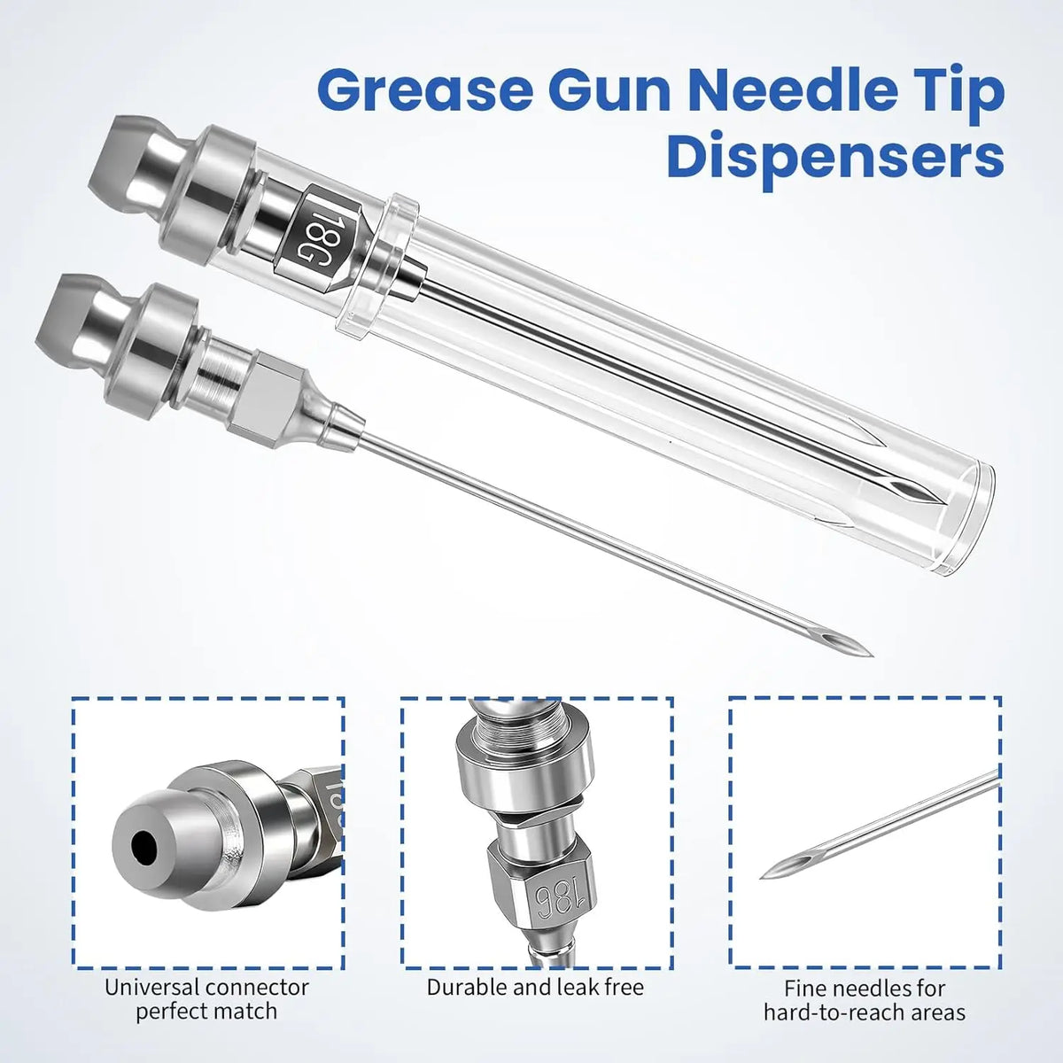 7-Piece Grease Gun Needle Nozzle Kit for Precision Lubrication