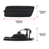 Black LED front side marker lights for Volkswagen MK6 GTI, showing dimensions.