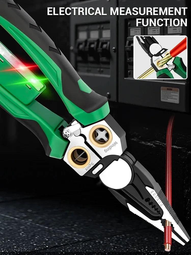 8-in-1 Multifunctional Voltage Tester and Wire Stripping Pliers