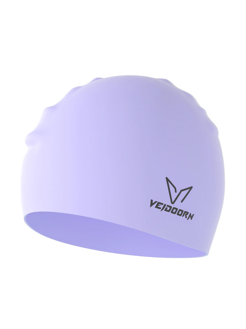 Bonnet de natation en silicone souple pour cheveux longs