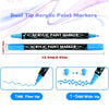 Dual-Tip Acrylic Paint Markers for Art & Crafts